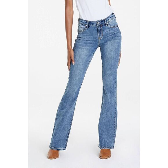 Dear John Size 27 Jaxtyn High Rise Bootcut Jeans in Waikiki NWT - Picture 1 of 11